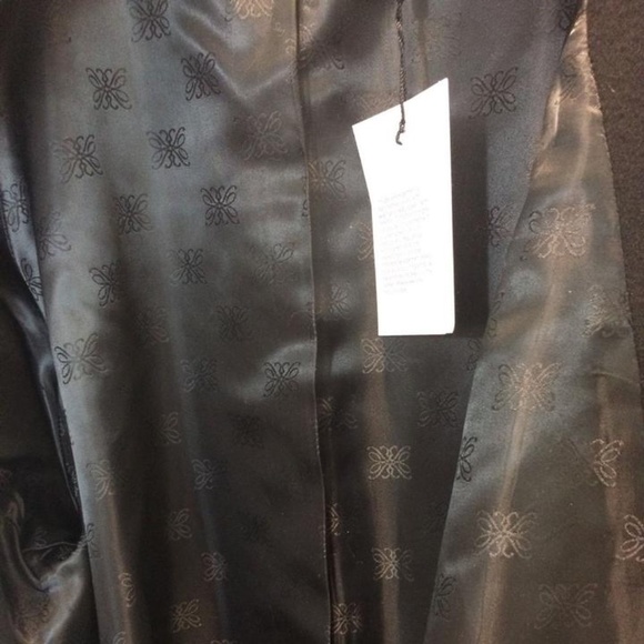 Belle Fare Black/Grey Cashmere With Fox Trim Coat - Picture 9 of 15